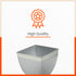 MYLA Metal Square Planters / Pots for Home / Garden / Balcony | Medium – Ash Grey & White - Set of 5